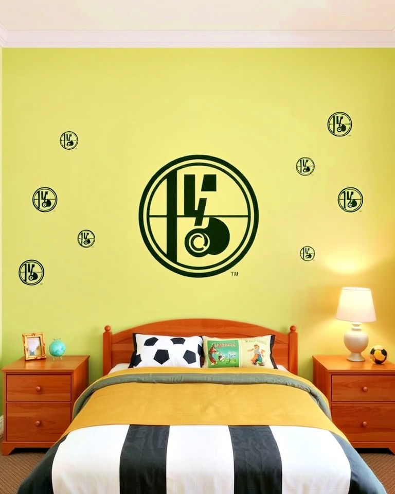 team logo wall stencil