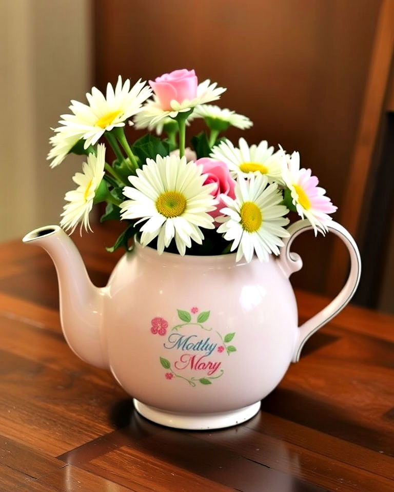 teapot flower arrangement