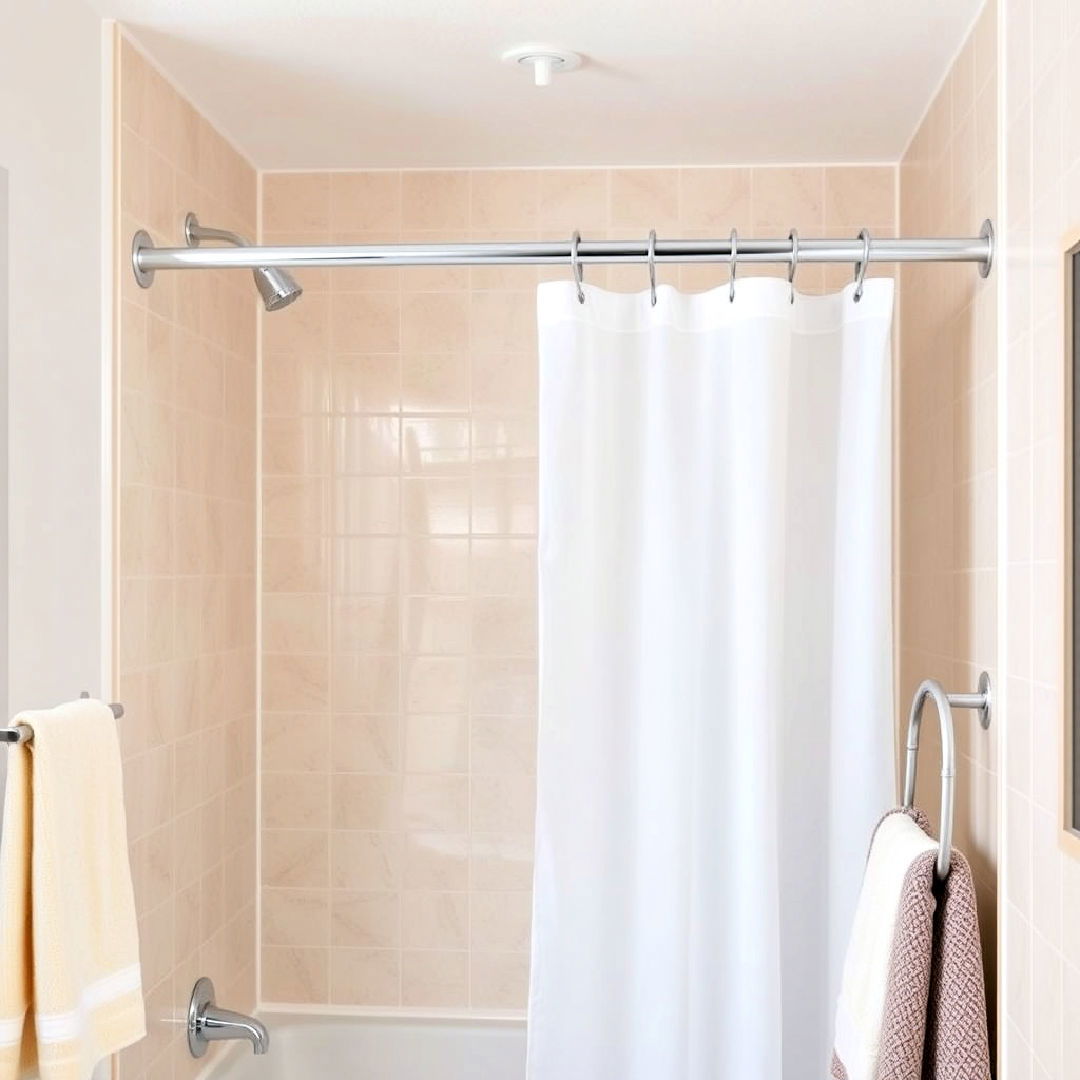 tension shower rod for dorm bathroom