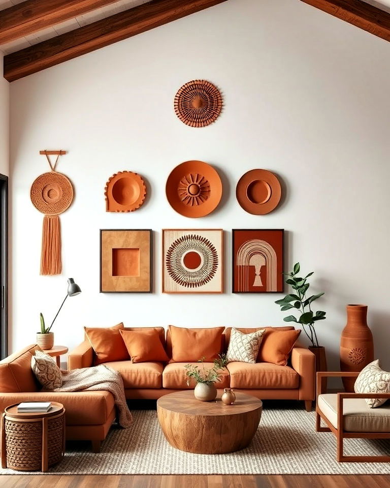 terracotta art pieces for a splash of color