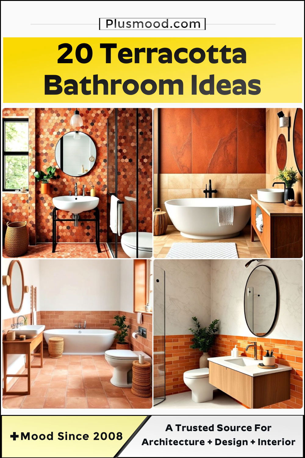 terracotta bathroom ideas and inspiration