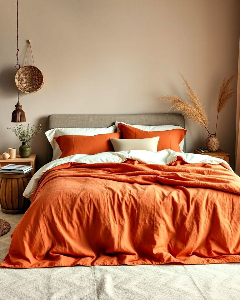 terracotta bedding