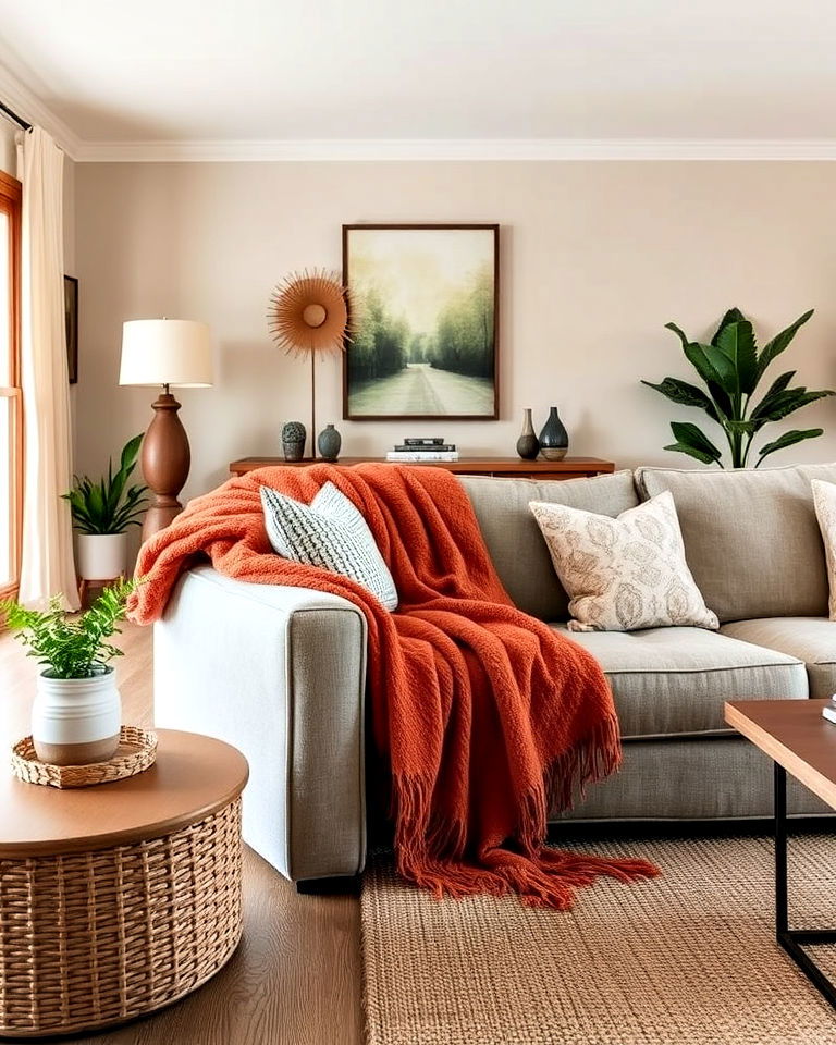 terracotta throw blankets for cozy layers