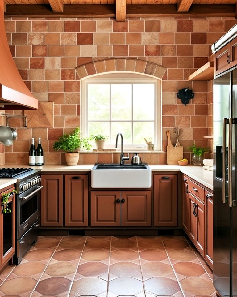 terracotta tiles for rustic charm