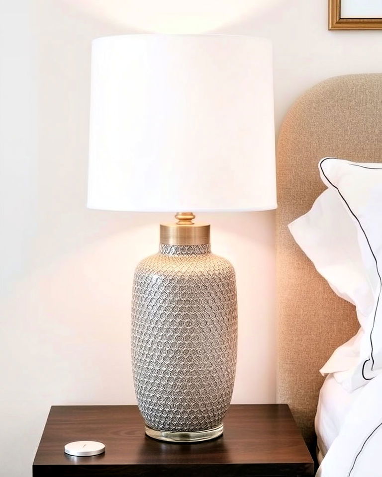 textured lamp for visual interest