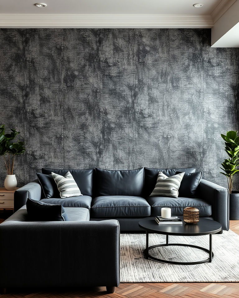 textured wall treatments living room