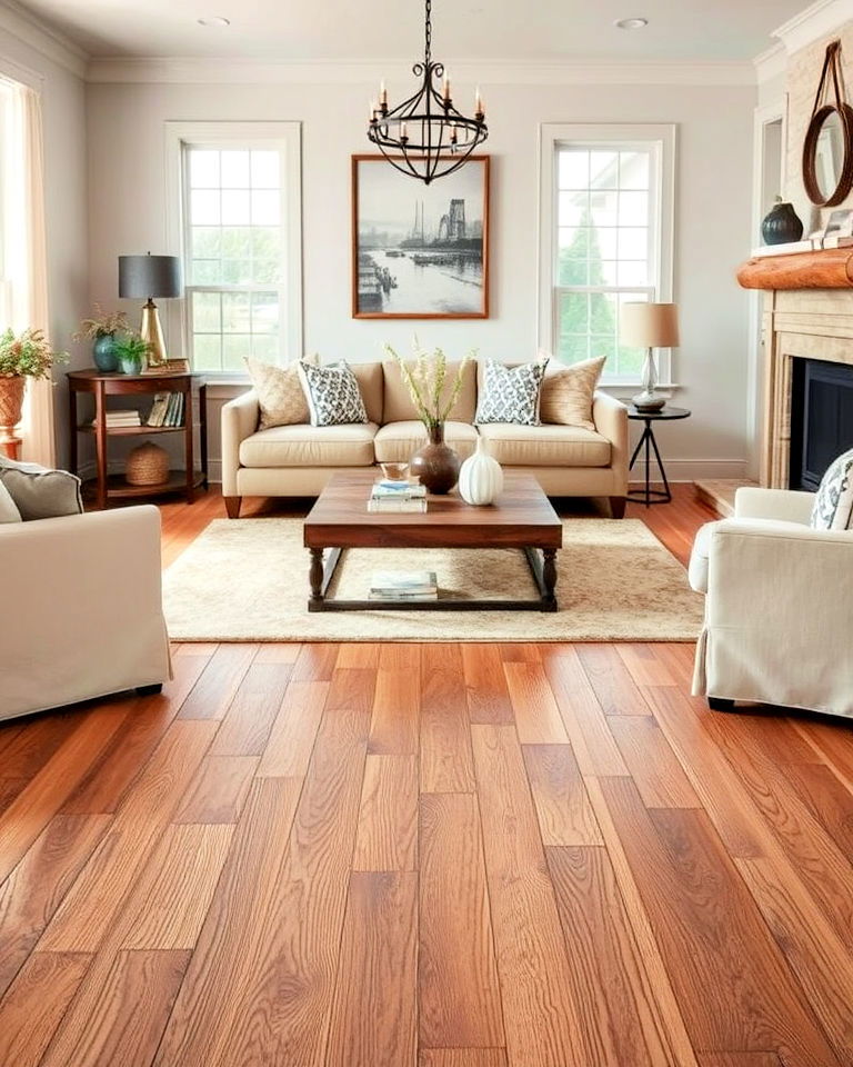 textured wood floor for extra depth