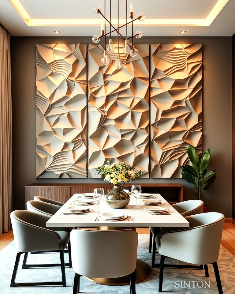 three dimensional wall panels for texture