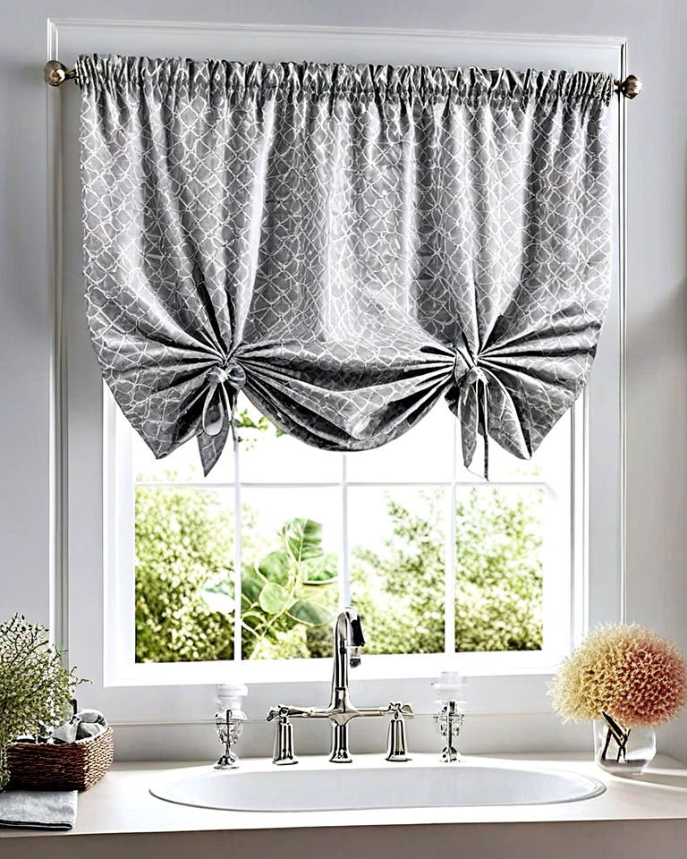 tie up curtains for bathroom window