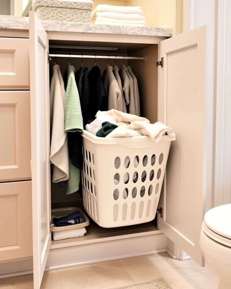 tilt out bathroom hamper