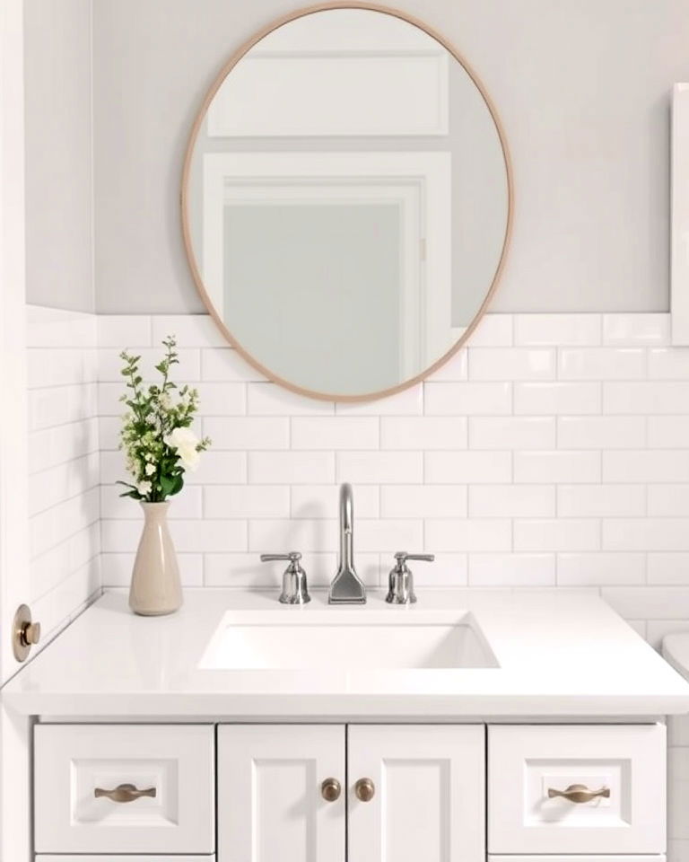 timeless classic white subway tiles backsplash