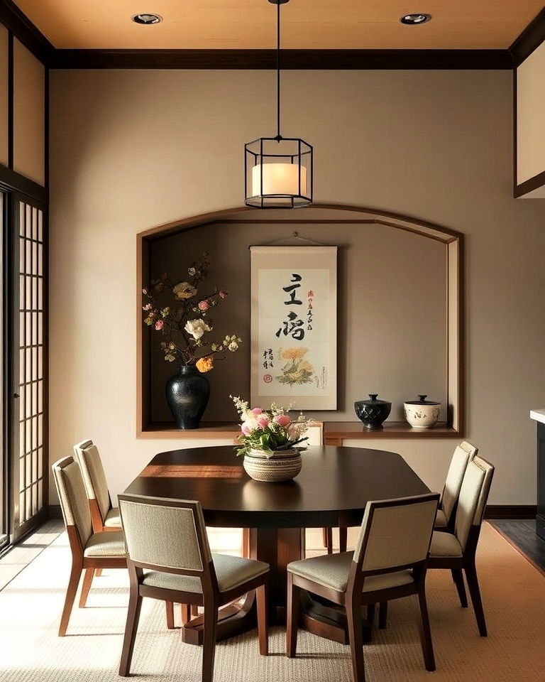 tokonoma alcove display for your dining room