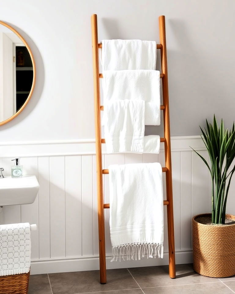 towel ladder for stylish storage