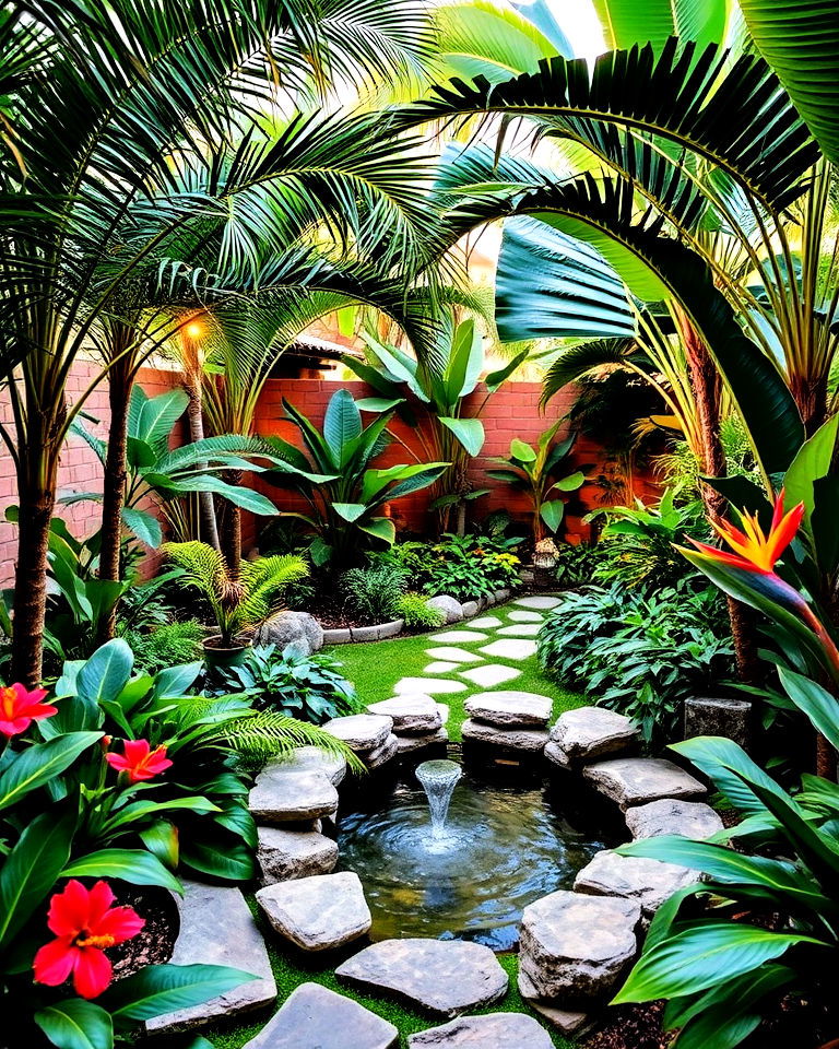 tropical garden oasis