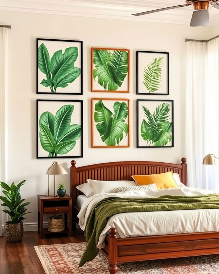 tropical leaf prints for wall art