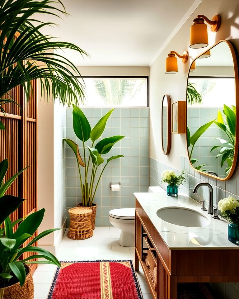 tropical oasis bathroom