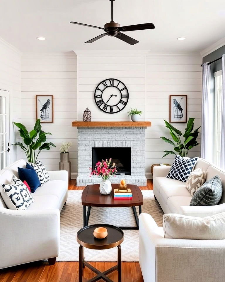 two tone shiplap design