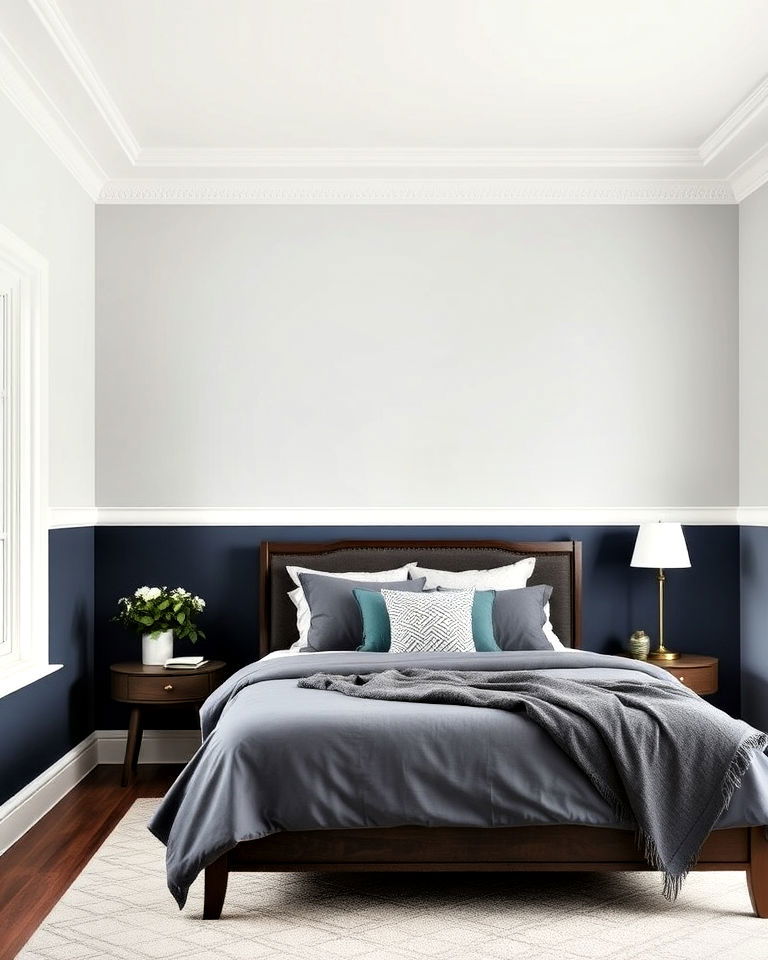 two toned walls painting