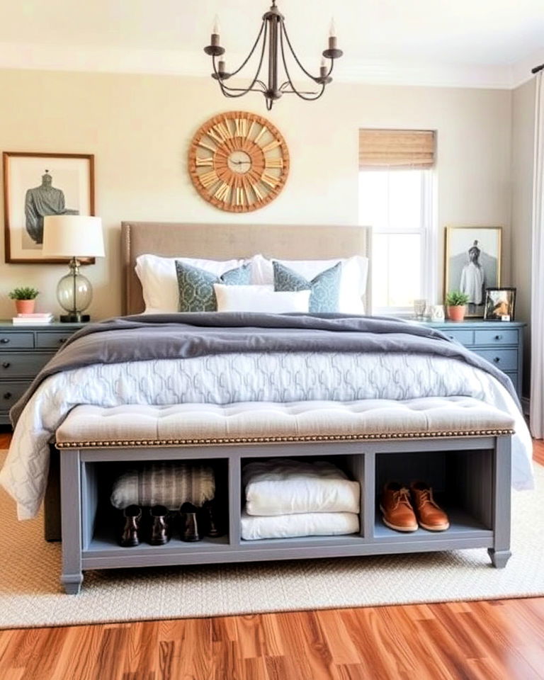 under bench storage for bedroom