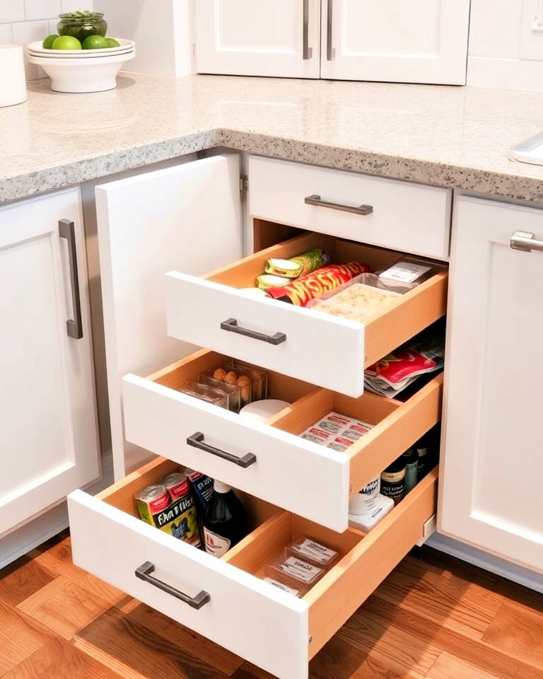 under counter pantry drawers