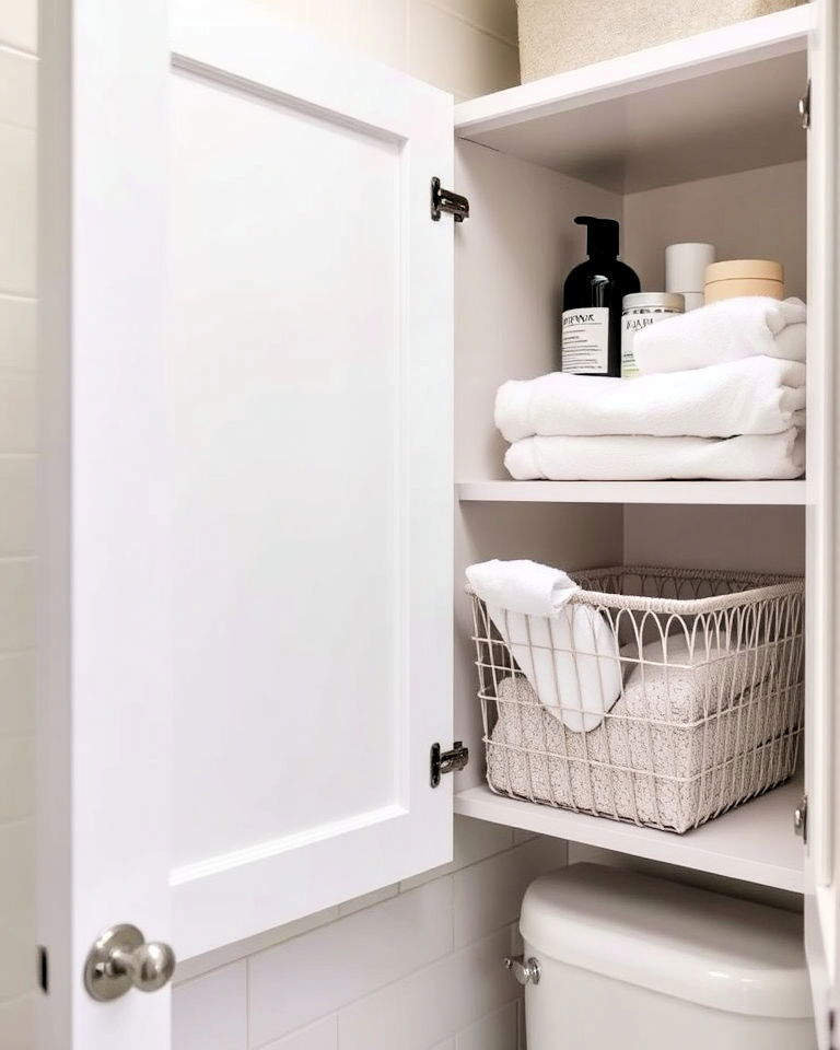 under shelf baskets bathroom storage idea