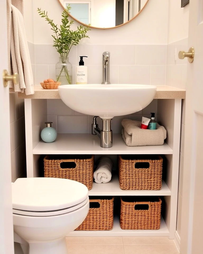 under sink storage baskets