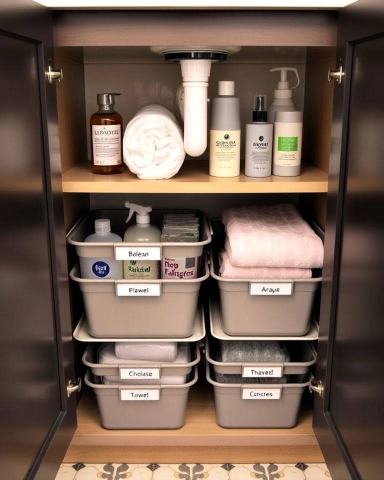 under sink storage bins