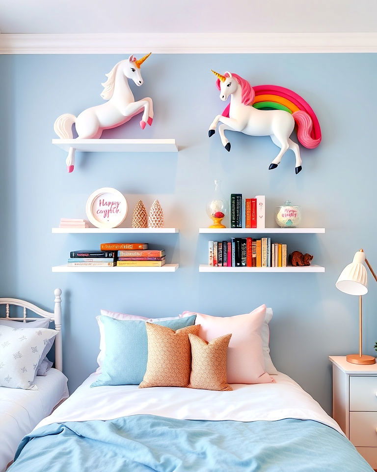 unicorn floating shelves