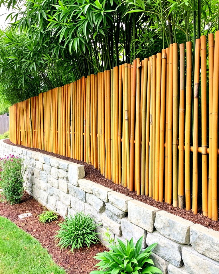 unique eco friendly bamboo retaining wall