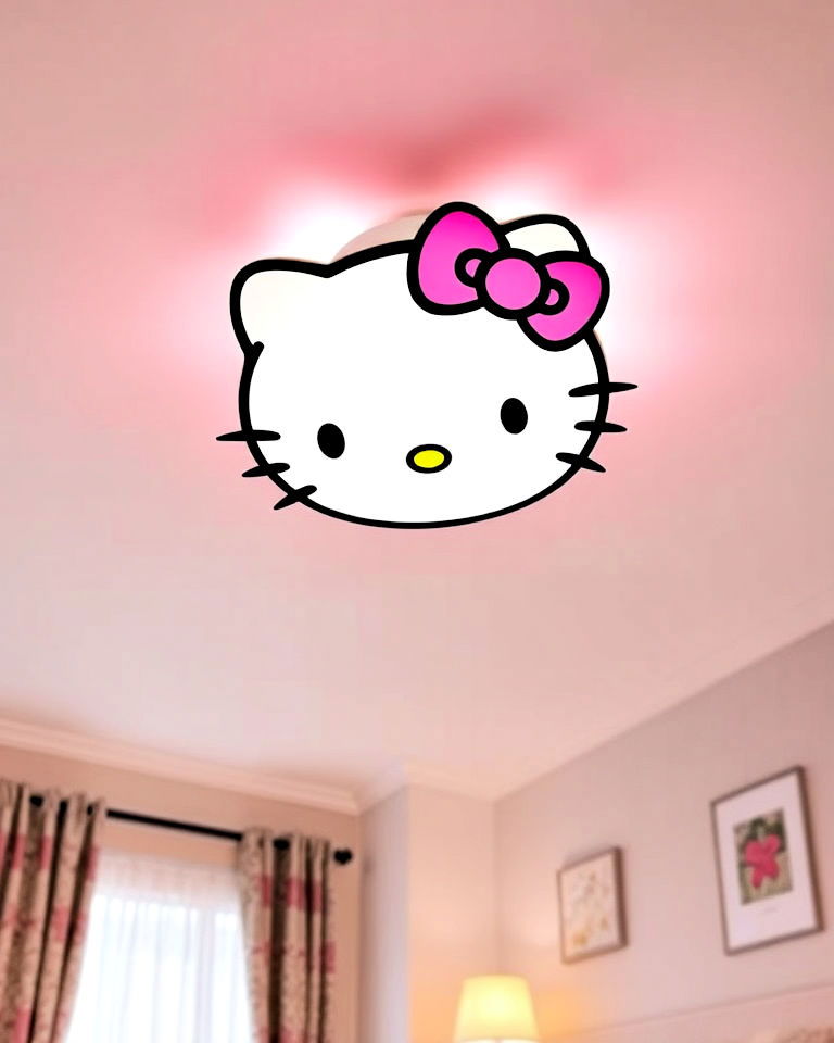 unique hello kitty bedroom ceiling light fixture