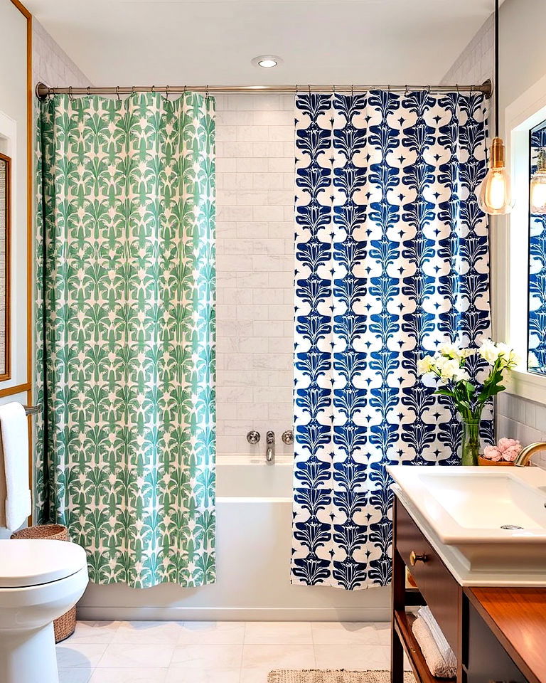 unique his and her shower curtains