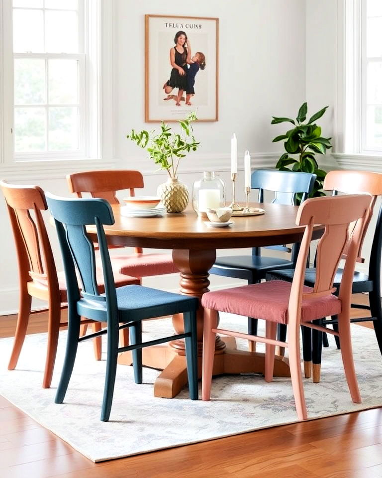use mismatched chairs