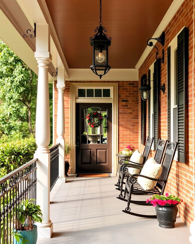 use wrought iron accents