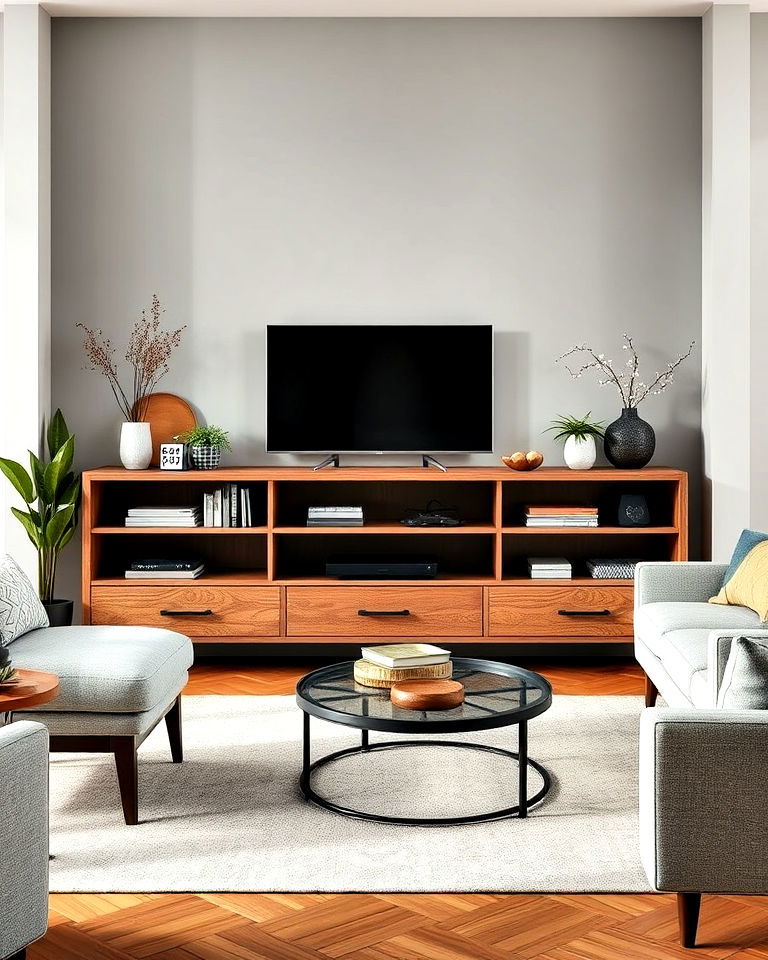 utilize a media console for style and functionality