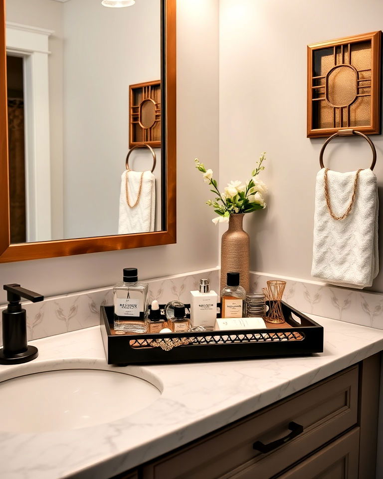 vanity trays for countertop organization