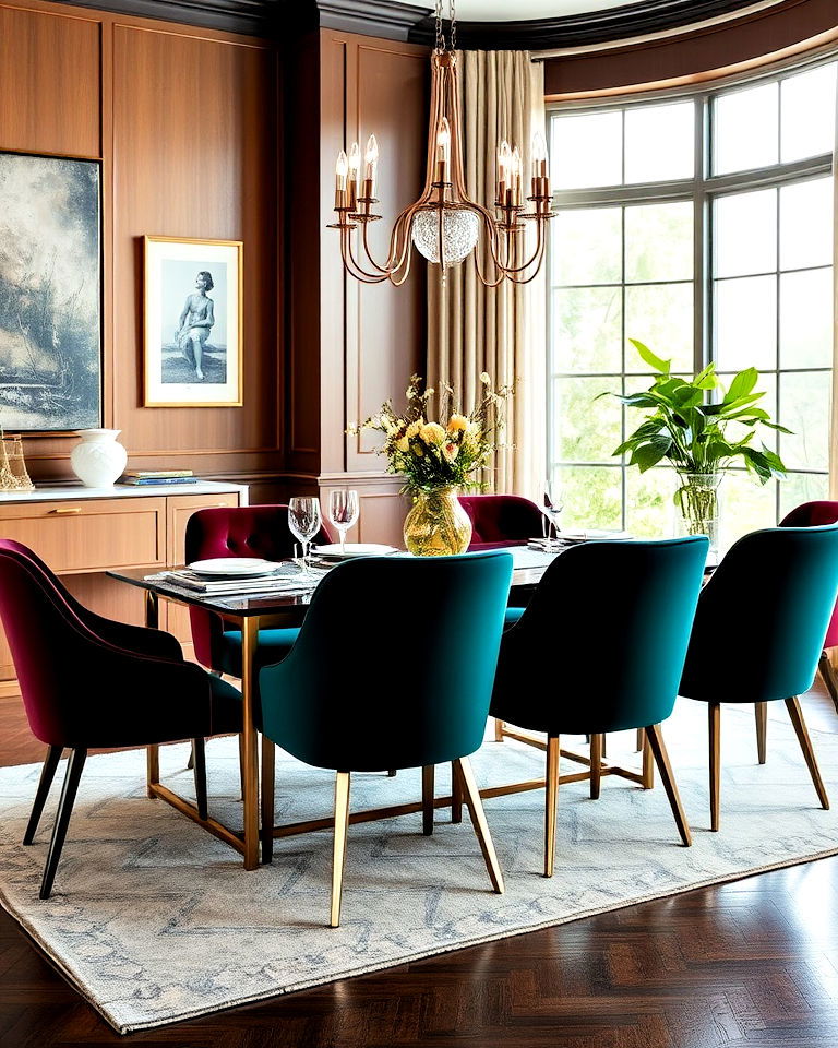 velvet dining chairs