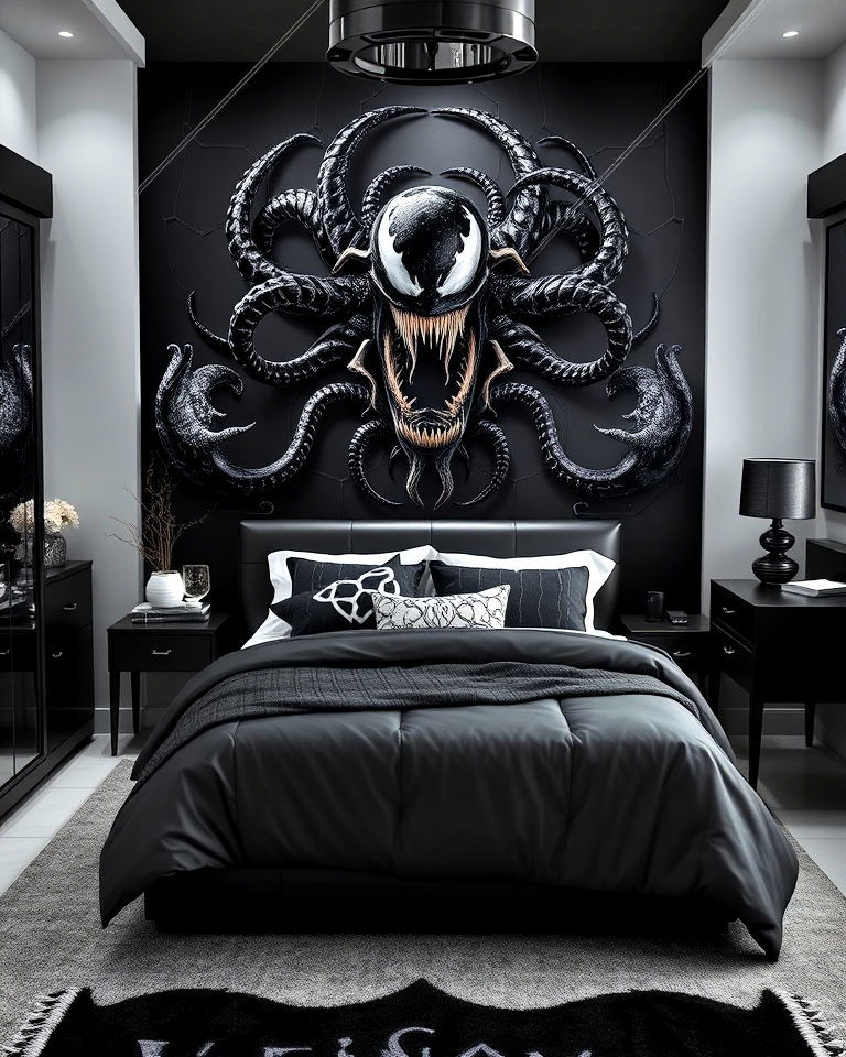 venom and symbiote themed decor