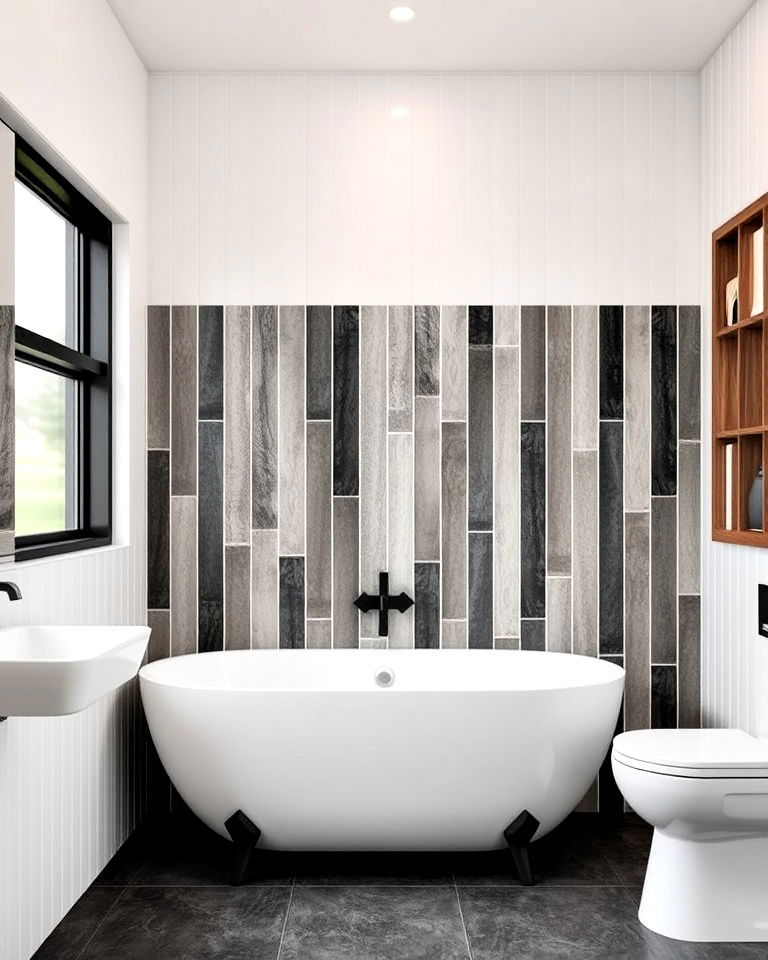 vertical bathroom tiles for height