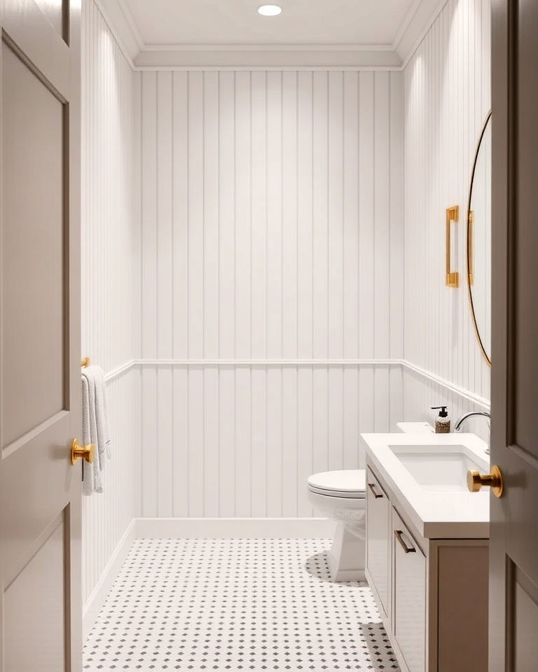 vertical beadboard panels bathroom