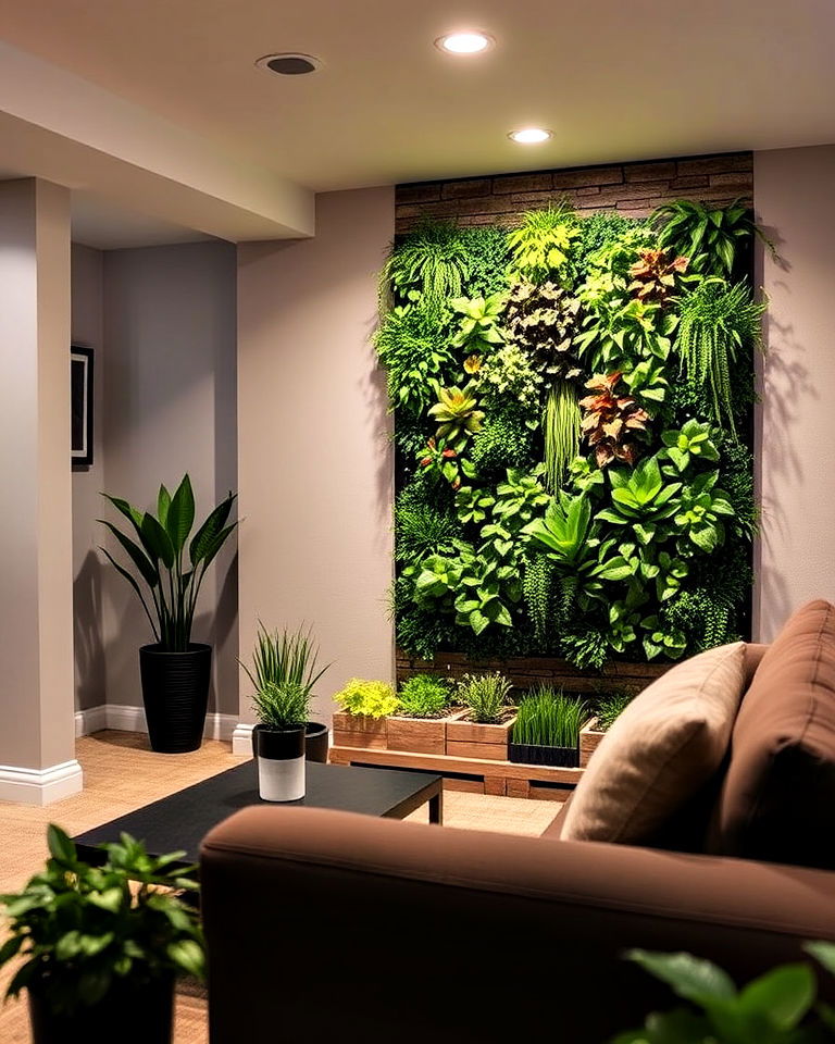 vertical garden accent wall