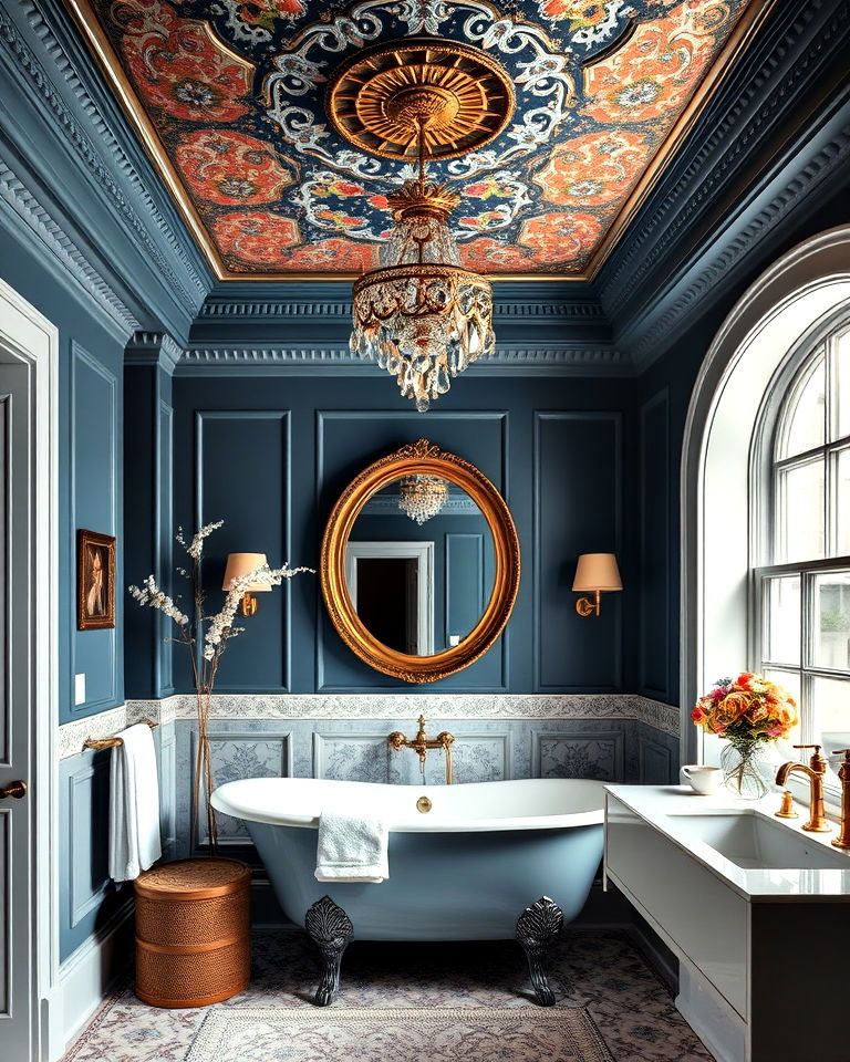 vibrant bathroom ceiling design