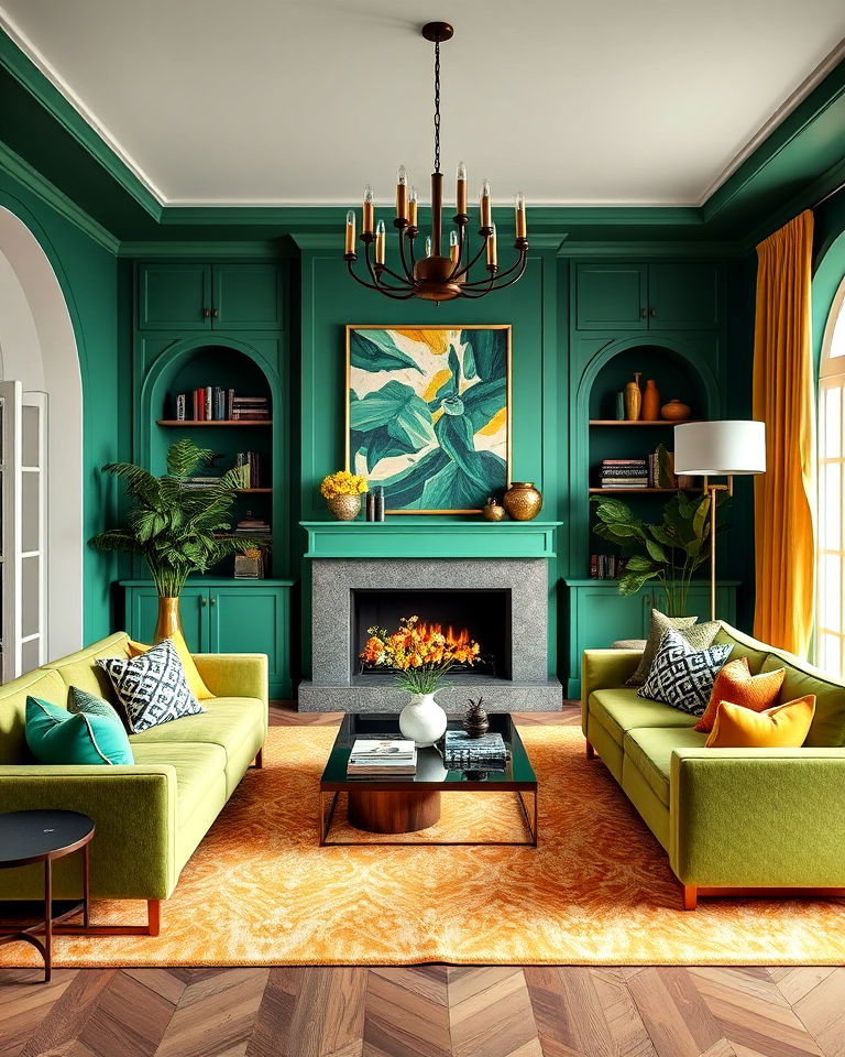 vibrant color explosion living room