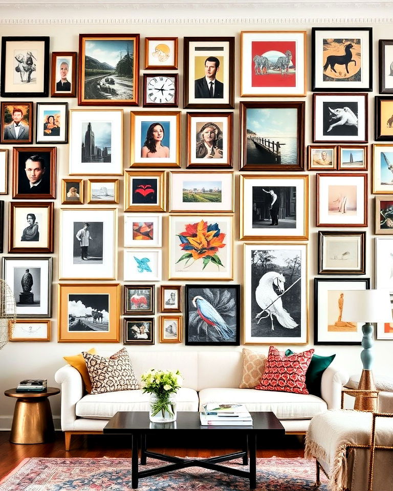 vibrant gallery walls decor