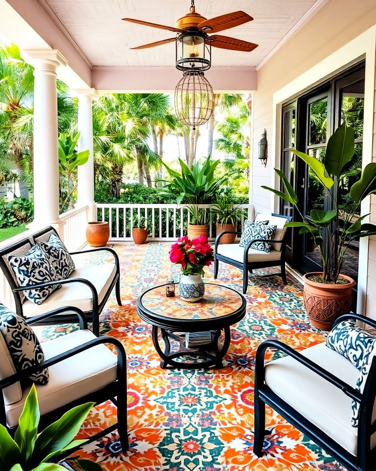 vibrant outdoor tile flooring