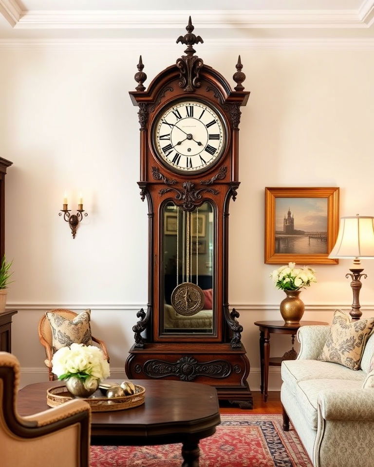 victorian clock living room
