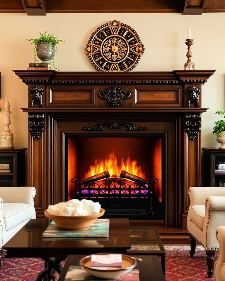 victorian style electric fireplace