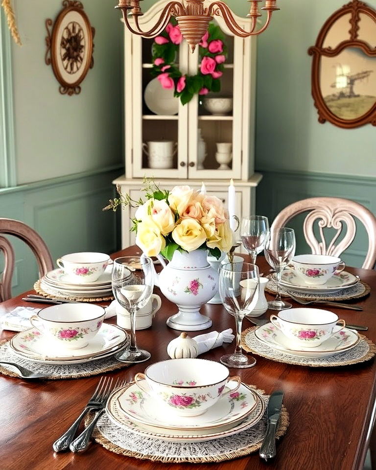 vintage china display on mother s day