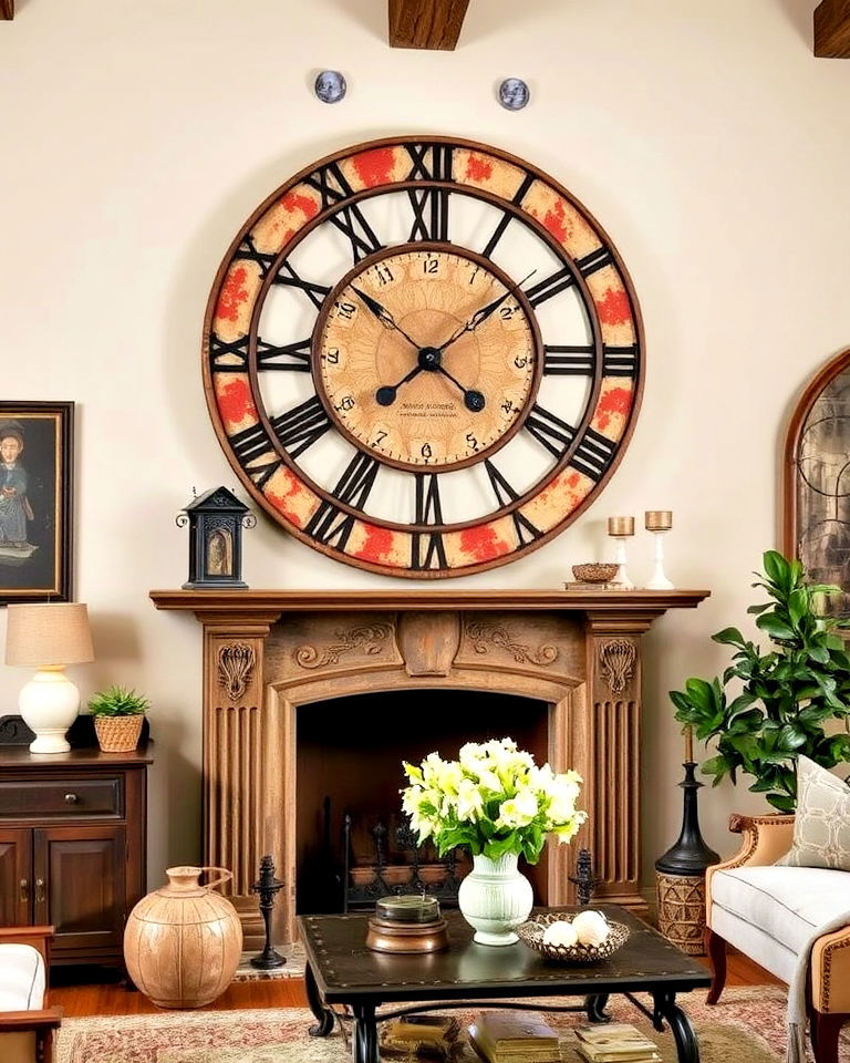 vintage clock for country living room