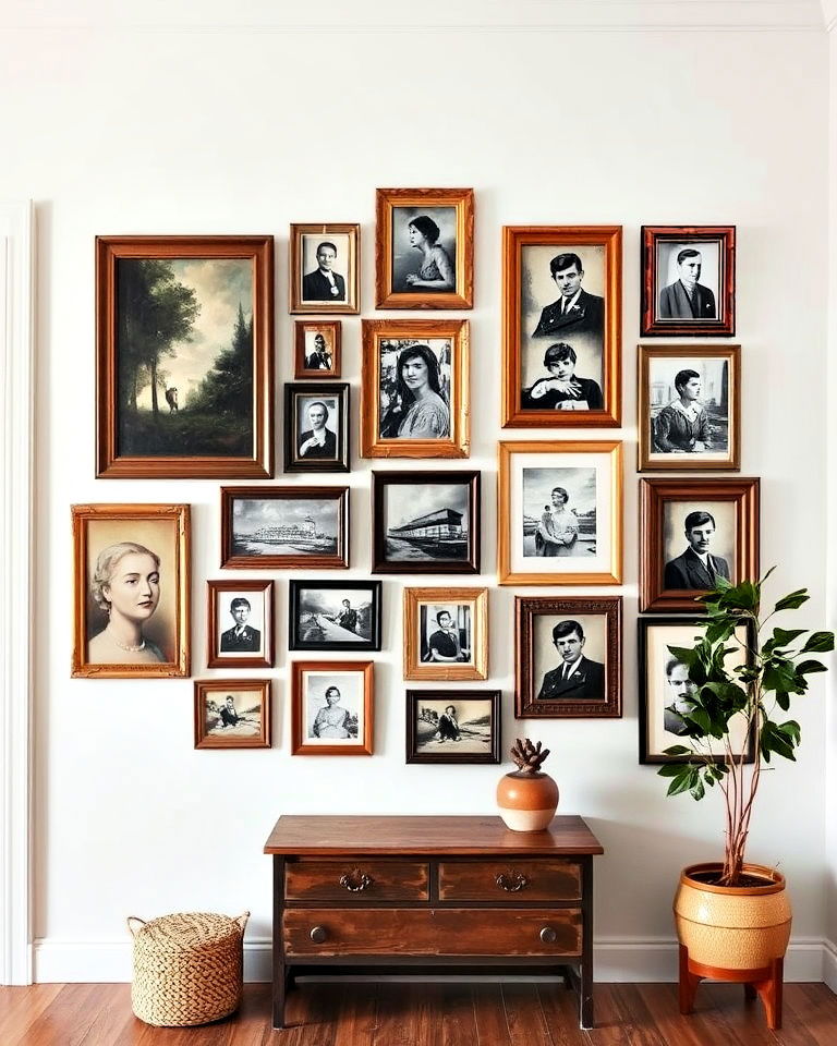 vintage finds gallery wall