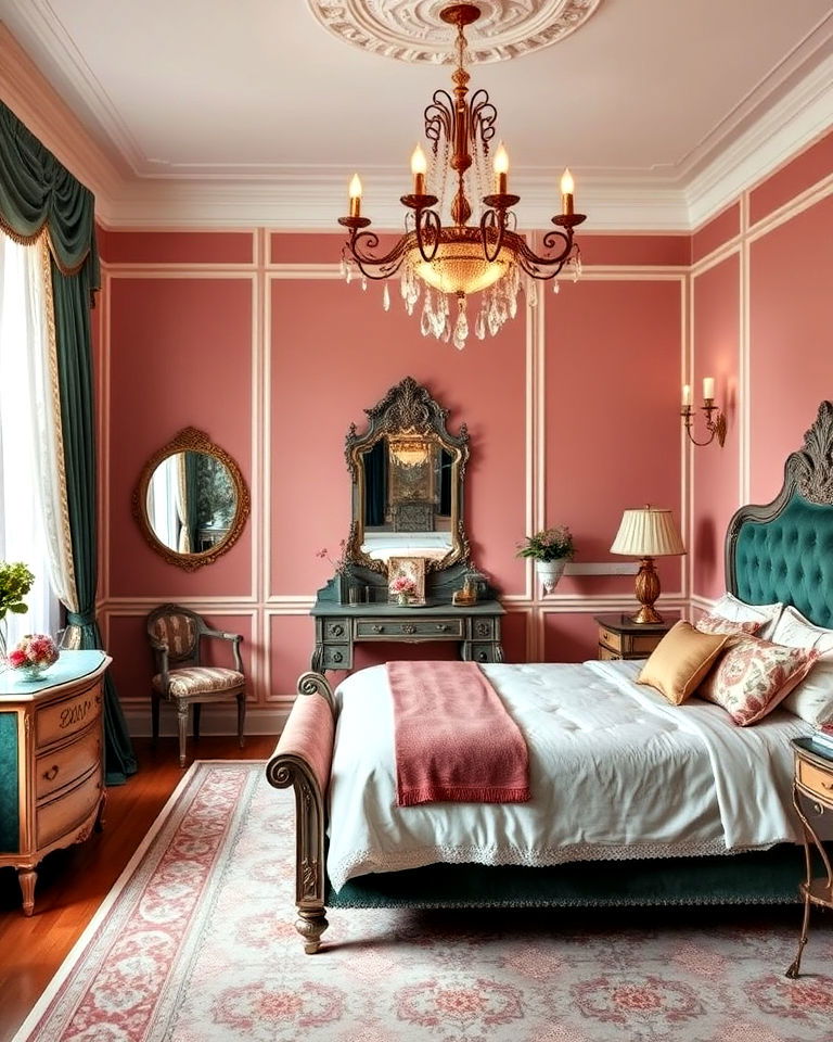 vintage glamour bedroom